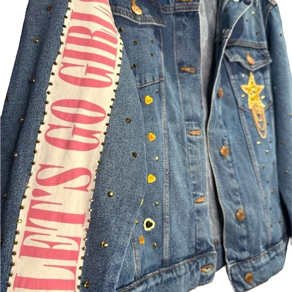 Custom Shania Twain Denim Jacket Rhinestone Western Country Concert Tour Y2K - Picture 3 of 7